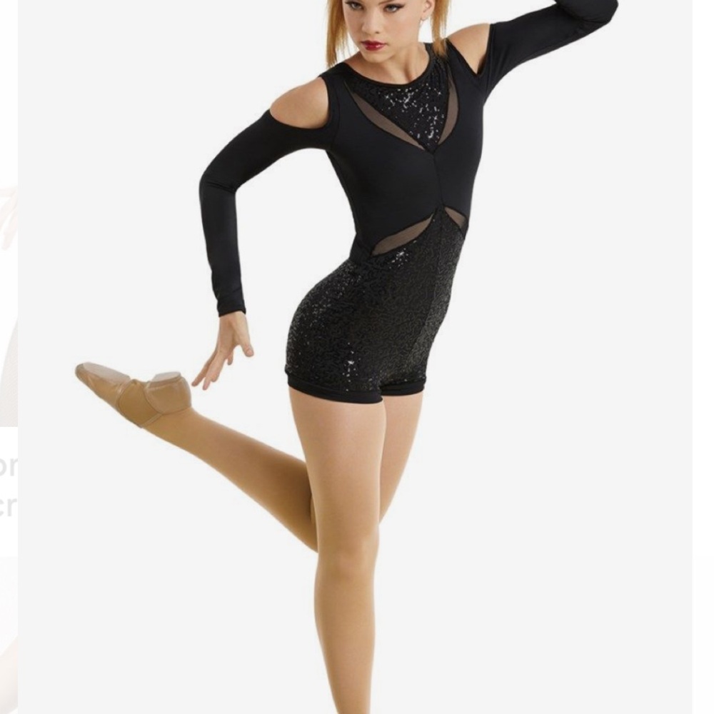 Weissman Black Sequin Dance Costume